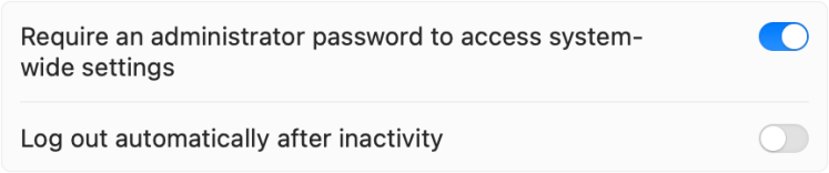 Tricking require an admin password to access system-wide&nbsp;settings